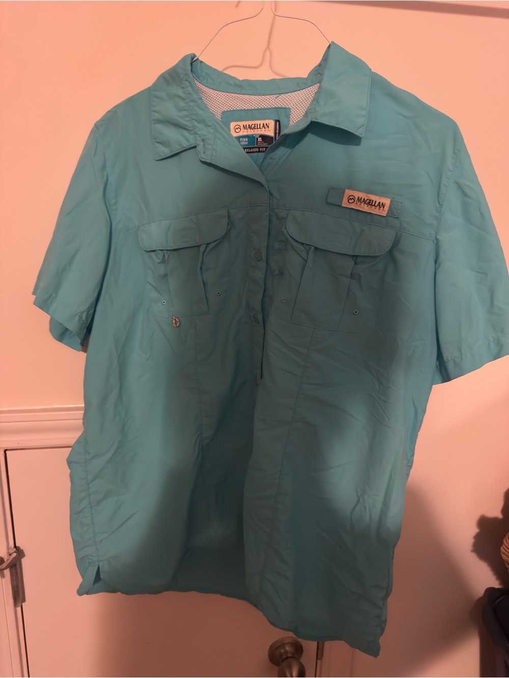 Magellan Outdoors Teal Relaxed-Fit Fishing Shirt